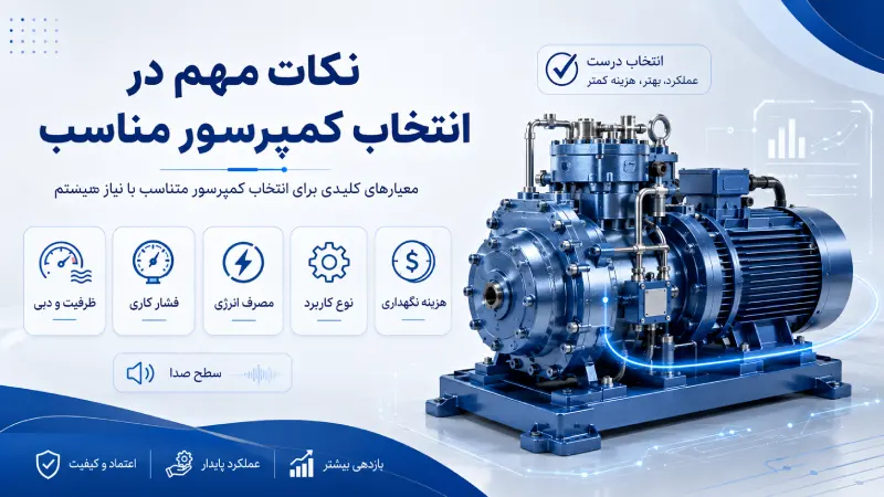 نکات مهم در انتخاب کمپرسور مناسب