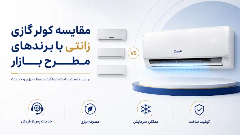 مقایسه کولر گازی زانتی با برندهای مطرح بازار