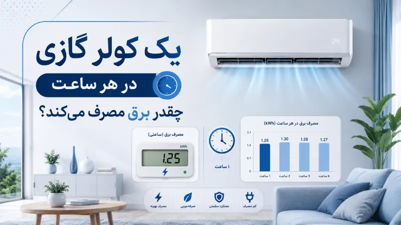 یک کولر گازی در هر ساعت چقدر برق مصرف میکند؟