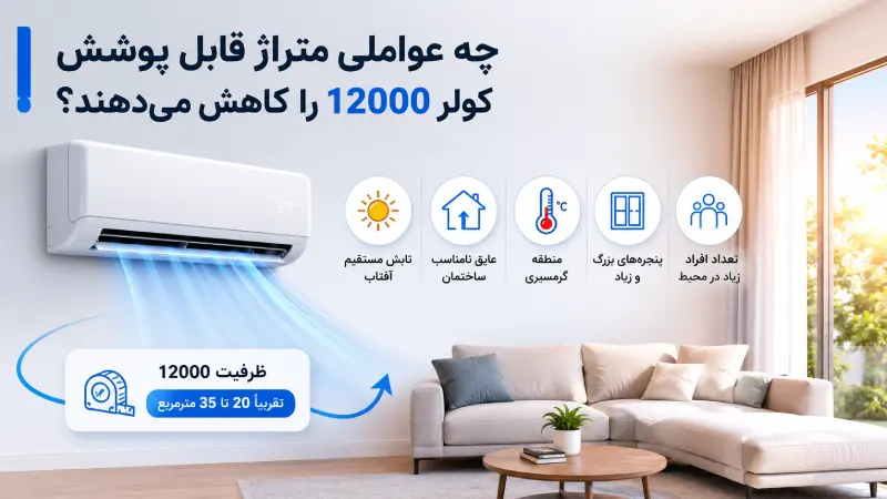 چه عواملی متراژ قابل پوشش کولر 12000 را کاهش میدهند؟